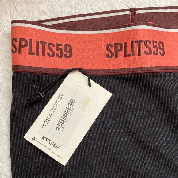 Splits59 Pants - Splits59 Red and Black Leggings with Elastic Waistband